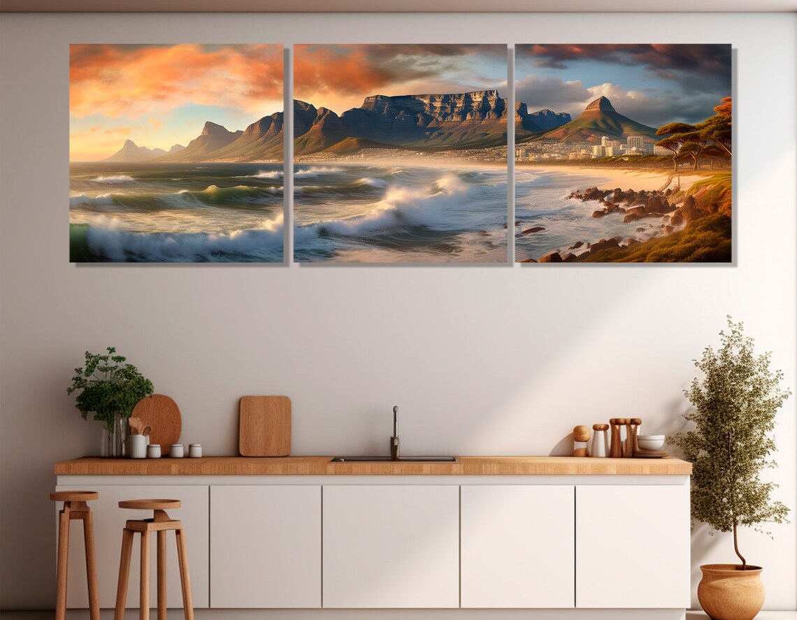 Scenic Cape Town Panorama Art Print, South Africa - Image 3