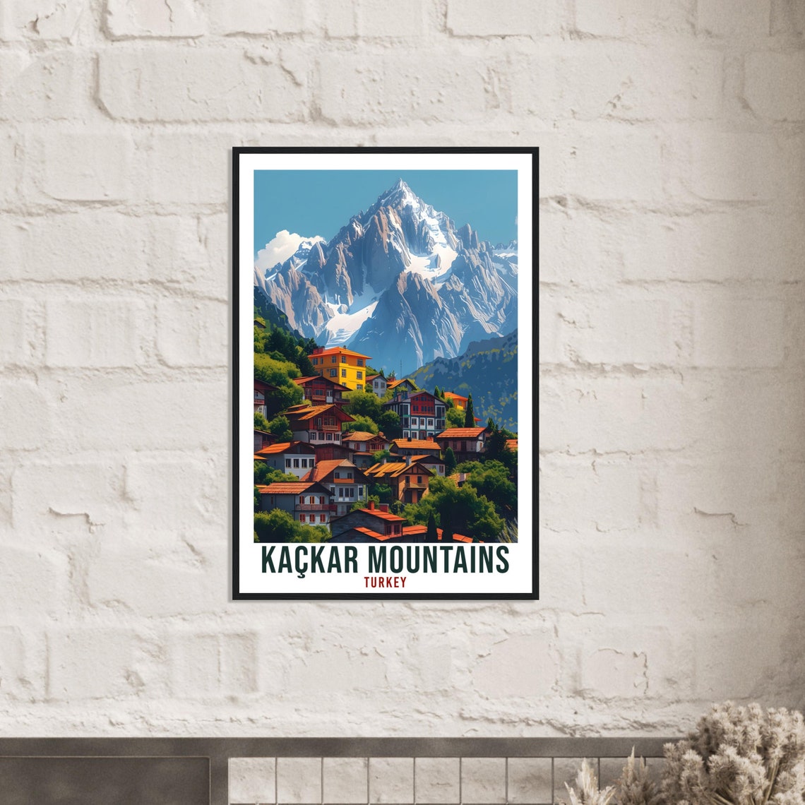 Kackar Mountains Turkey Snowy Alpine Village Summit Travel Poster - Image 2