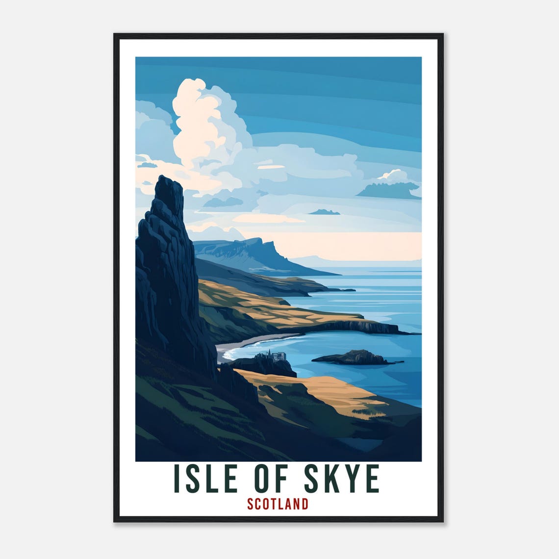 Isle Of Skye Travel Print Scotland Home Decor Isle Of Skye Wall Art Wall Hanging Art Lover Scotland Artwork Travel Poster Isle Of Skye Art - Image 4