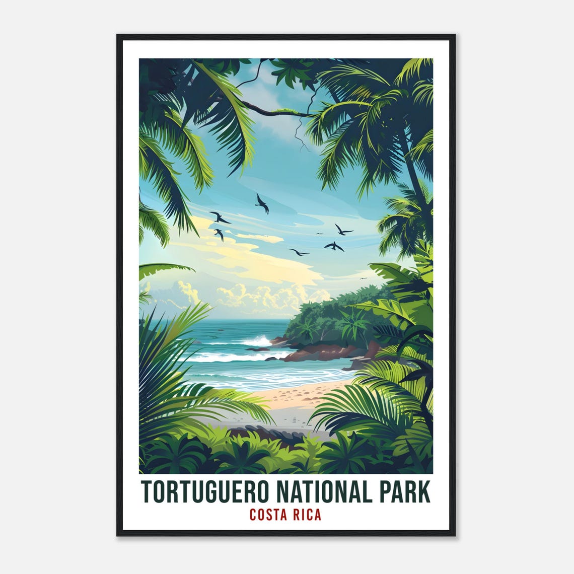 Tortuguero National Park Costa Rica Travel Print Wall Art Wall Hanging Home Dcor Tortuguero Artwork Travel Art Costa Rica Travel Poster - Image 4