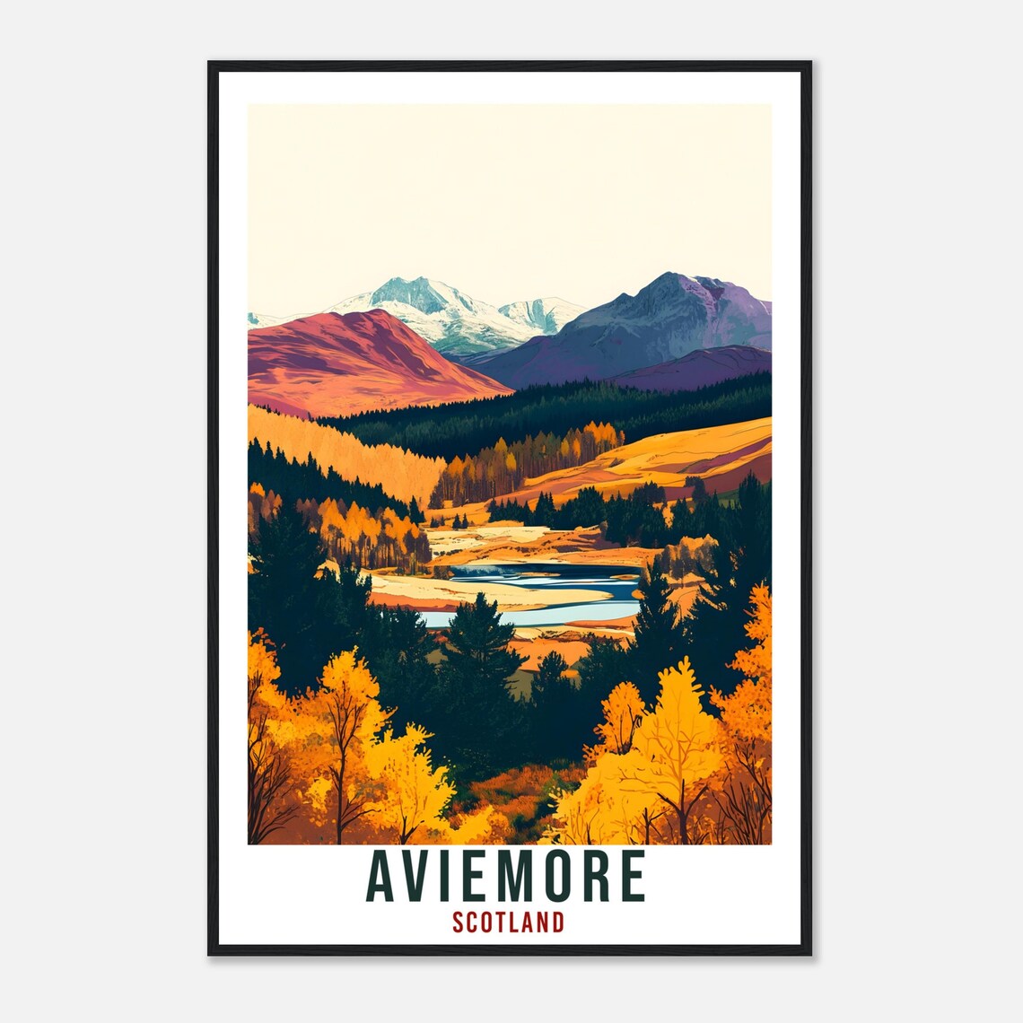 Aviemore Travel Poster, Scotland Home Decor - Image 4