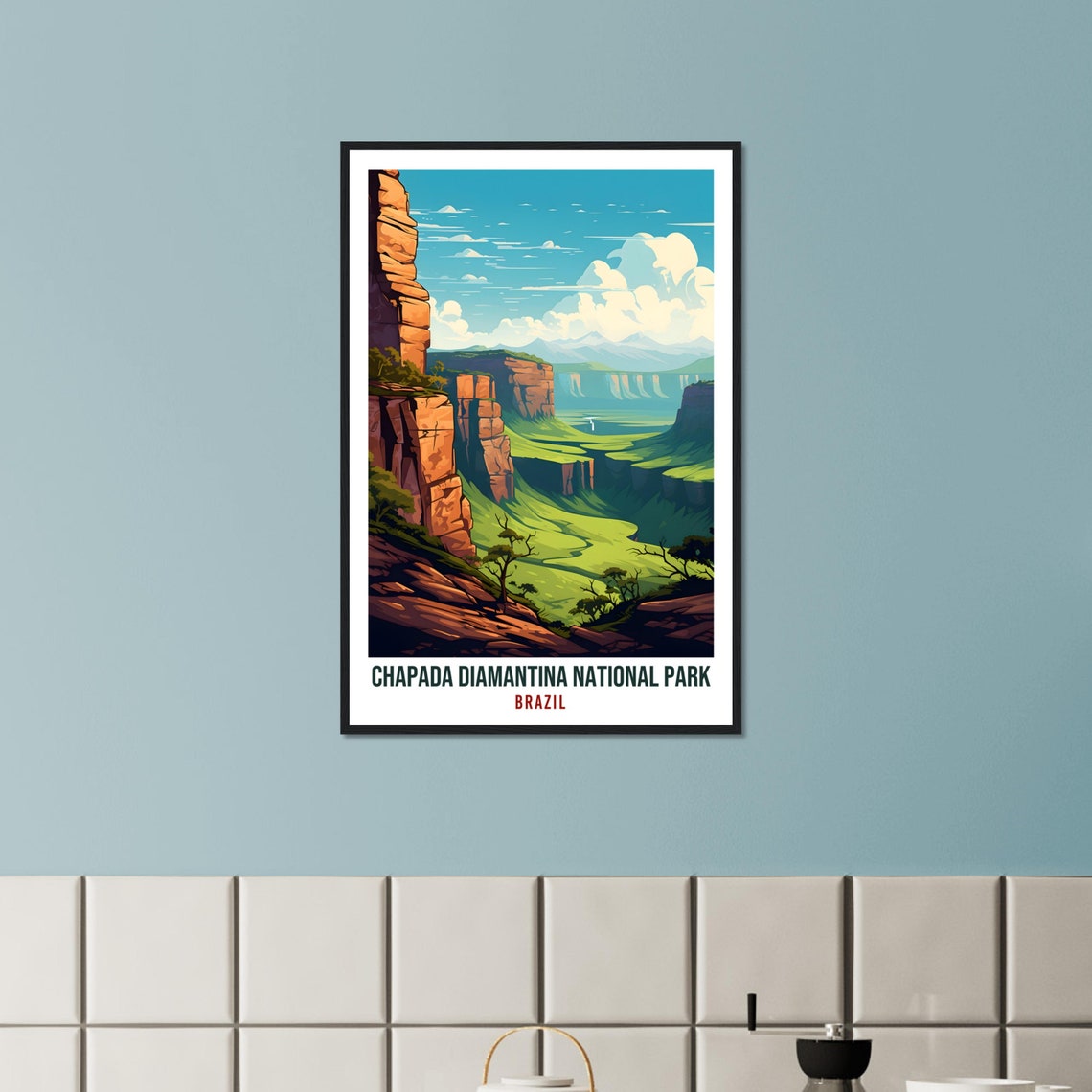 Chapada Diamantina Travel Print Wall Art Chalten Brazil Wall Hanging Artwork Art Gifts Travel Poster Brazil National Park Art Lover Gift - Image 3