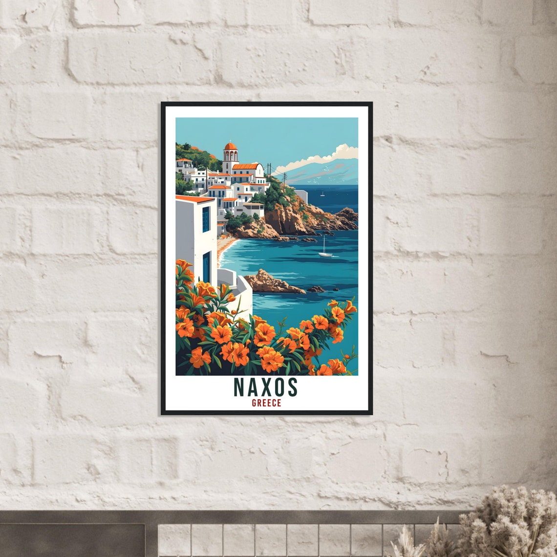 Naxos Gift Travel Print Greece Home Decoration Naxos Greek City Wall Art Gift Wall Hanging Art Lover Greece Artwork Naxos Travel Poster - Image 2