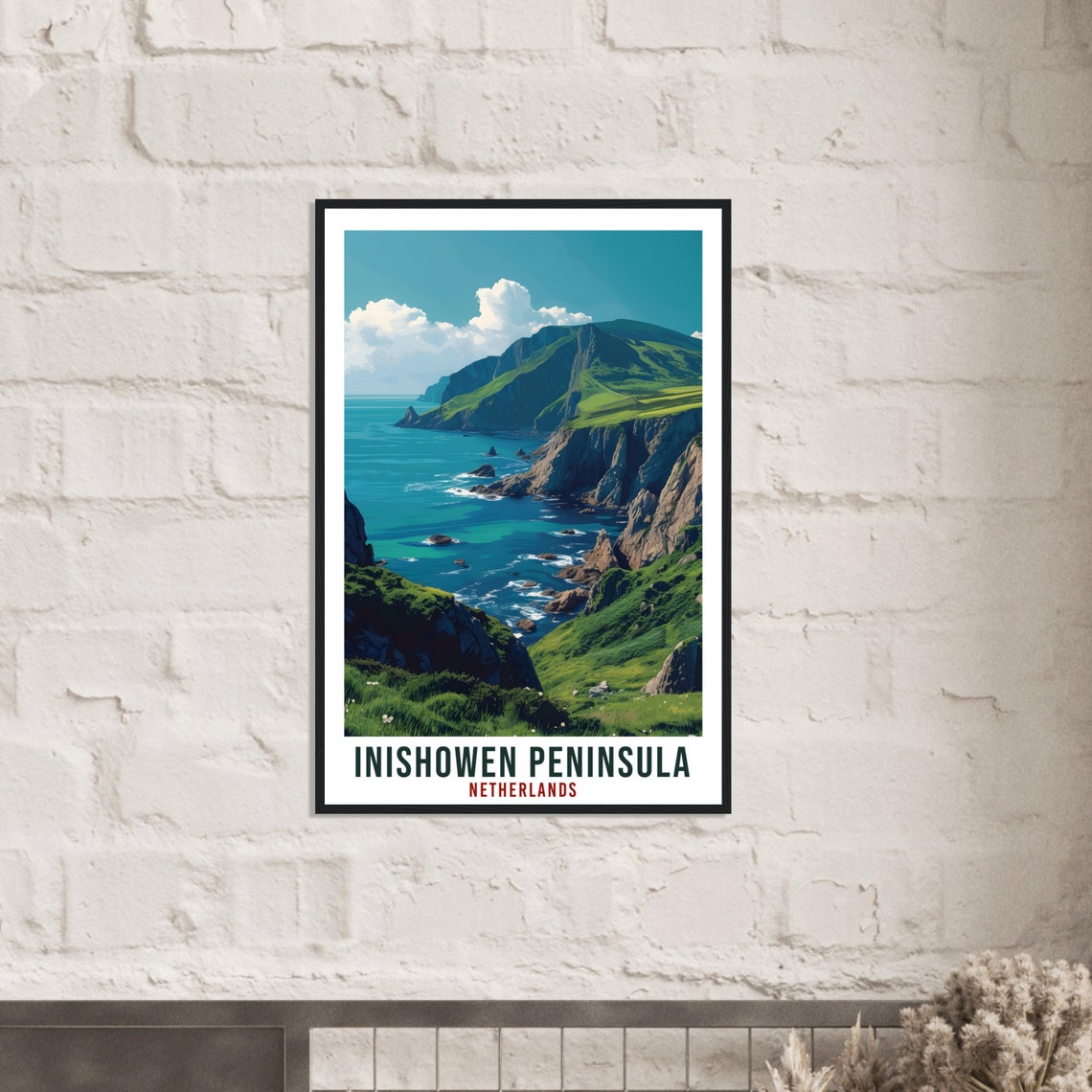 Inishowen Peninsula Netherlands Rugged Coastline Travel Poster - Image 2