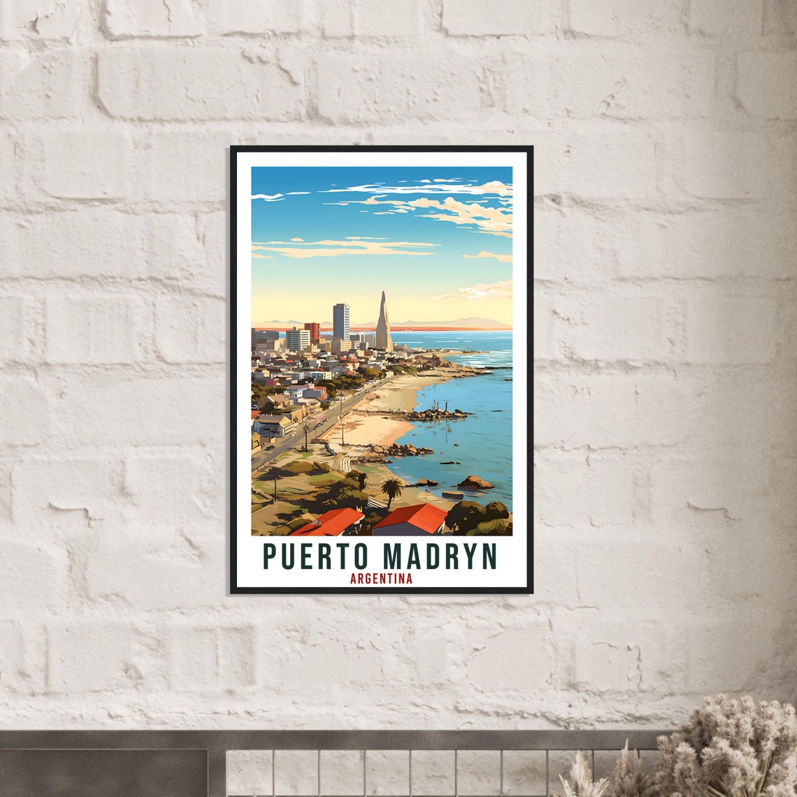 Puerto Madryn Travel Print Wall Art Puerto Madryn Argentina City Landscape Artwork Madryn Argentina Art Gift Madryn Travel Poster Home Decor - Image 4