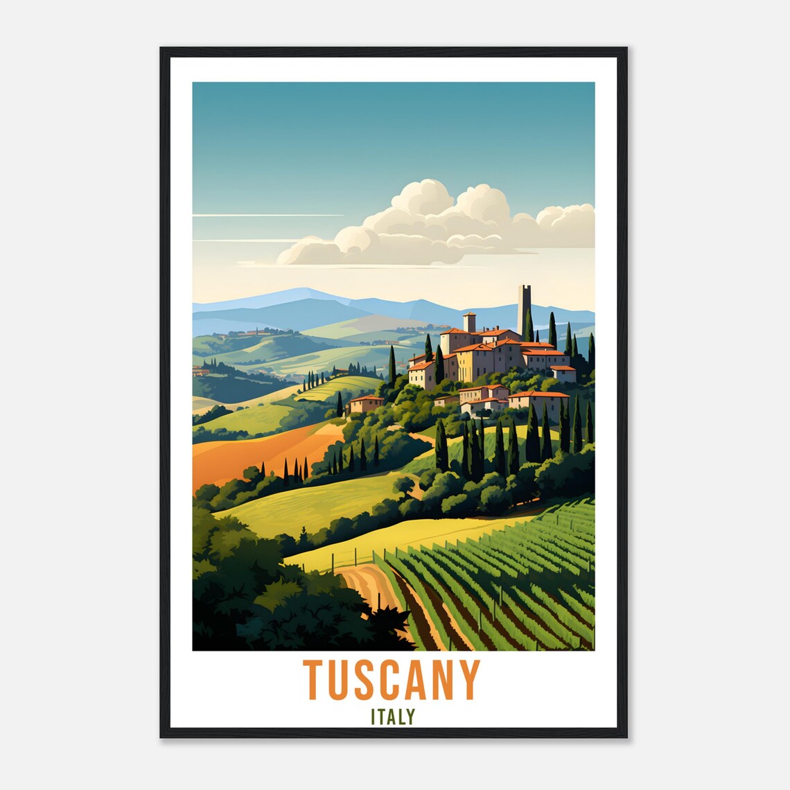 Tuscany Travel Poster, Italy Nature Landscape - Image 4