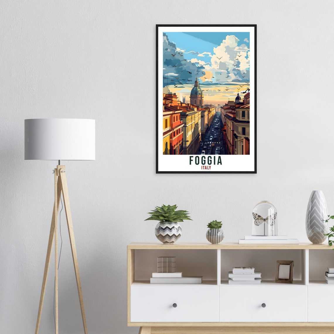 Foggia Travel Print Italy Wall Art Wall Hanging Home Living Dcor Foggia Gift Art Lovers Gift Italy Artwork Gift Italian Travel Poster - Image 2