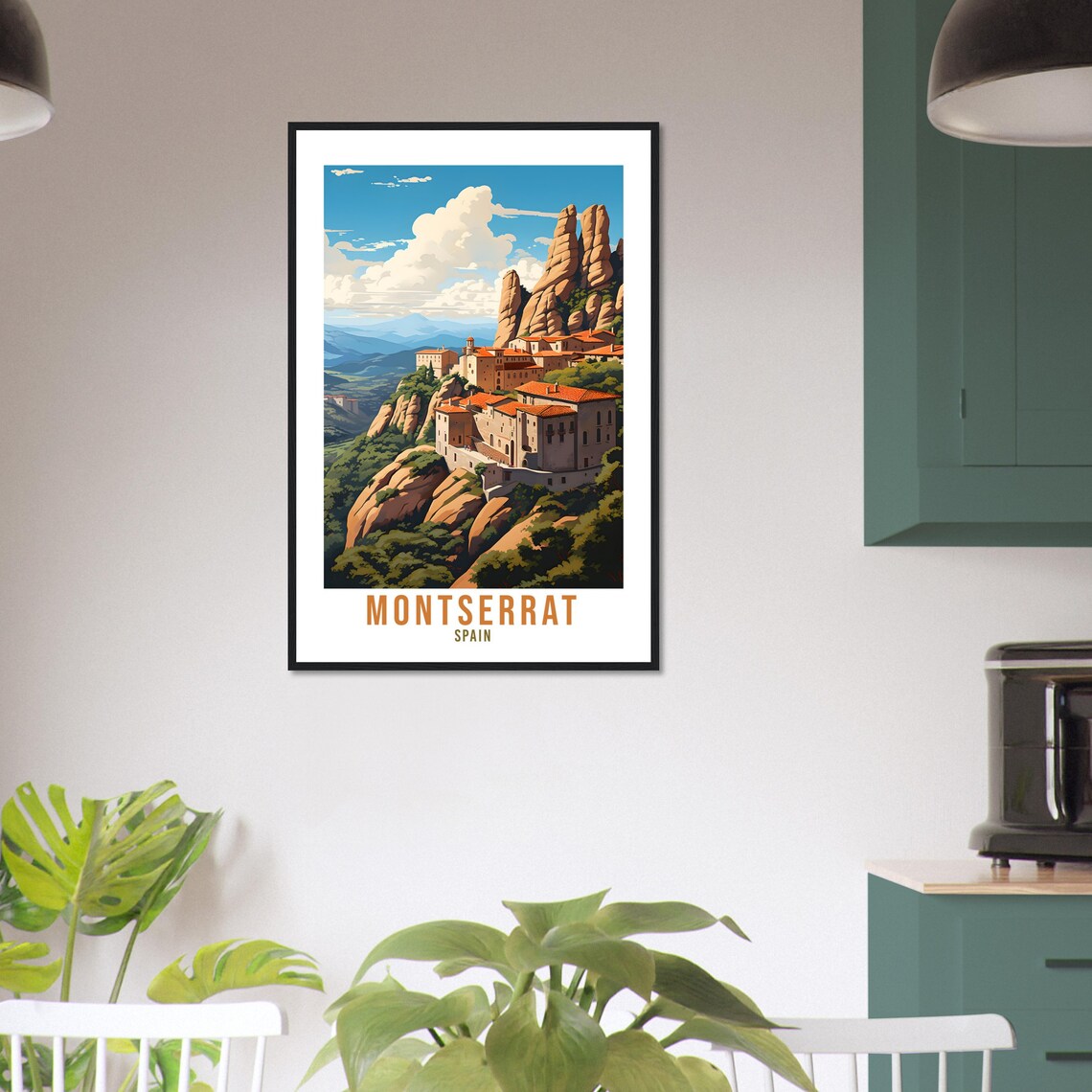 Montserrat Vintage Travel Poster, Spain Wall Art Print - Image 3