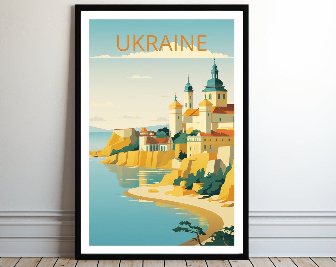 Ukraine Travel Poster, Europe Place Print