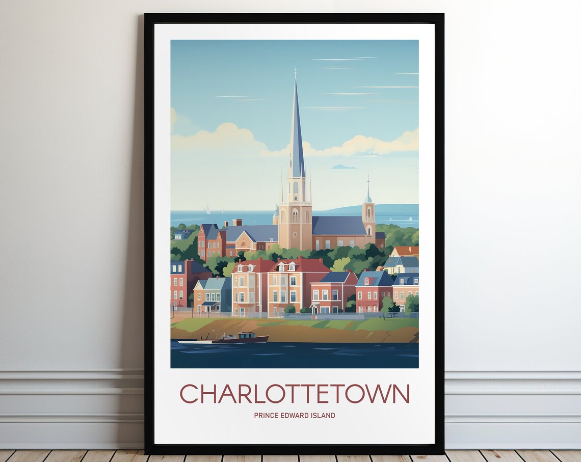 Charlottetown Travel Poster, Travel Art Print