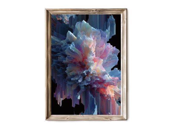Abstract Psychedelic Mind Wall Art Modern Vertical Print Colorful Painting Contemporary Decor 186