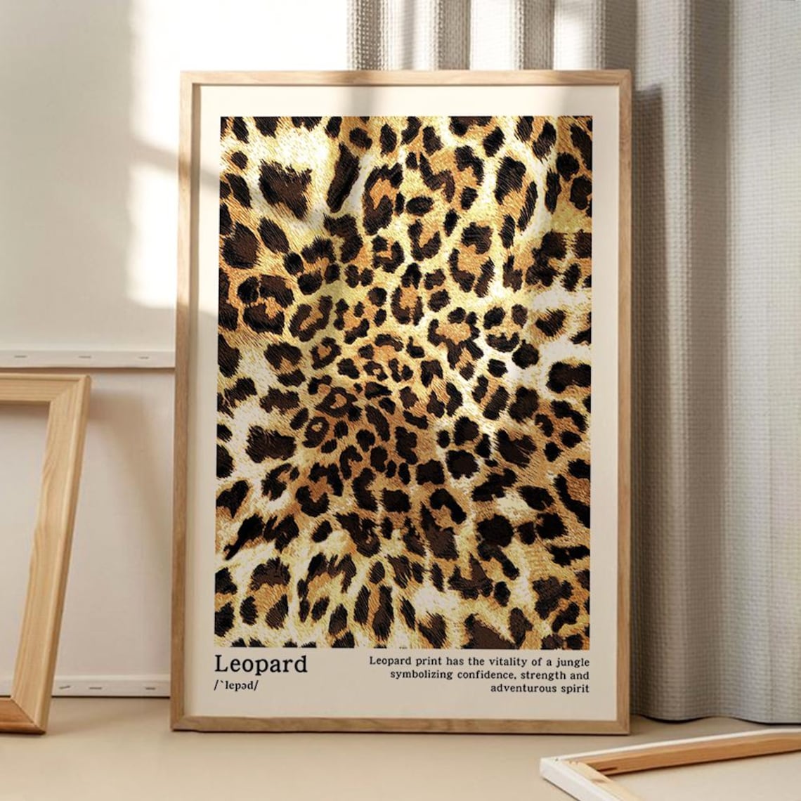 Leopard Print Art Poster Trendy Wall Apartment Decor Retro Home Printed Gift
