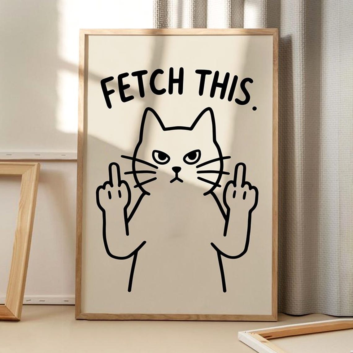 Fetch This Art Poster Trendy Wall Funny Decor Retro Home Print Printed Gift