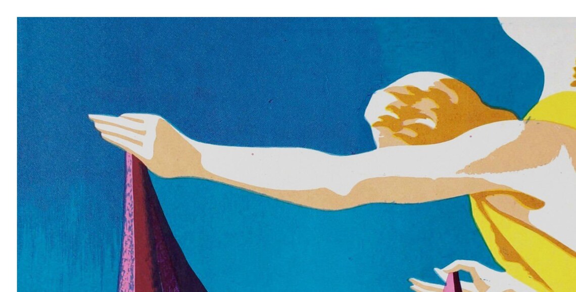 Sevilla Spain Angel Cape Giralda Silhouette Vintage Travel Poster - Image 2