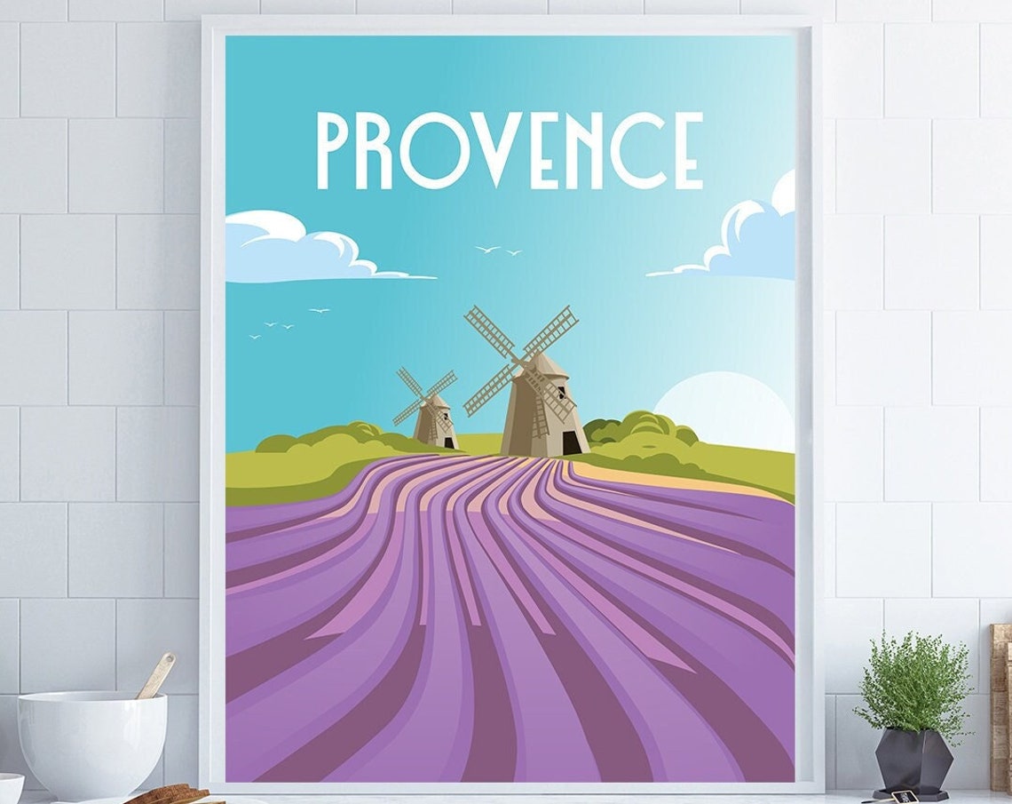 Provence Poster Provence Wall Art French Wall Art France Poster Lavender Wall Art Travel Wall Art Gallery Wall Art Uk Seller