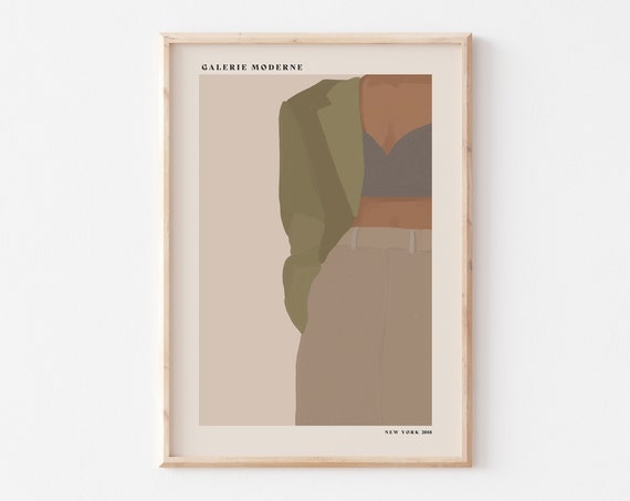 Modern Portrait Art Print Modern Gallery Poster Modern Decor Minimalist Decor A4 A3 A2 A1 A0 Galerie Moderne New York Gallery Art