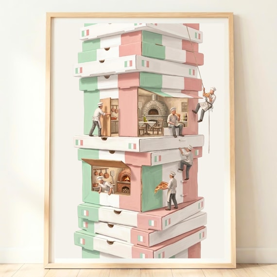 Pizzeria Wall Art, Italian Food Poster