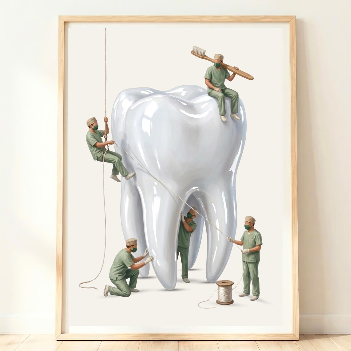 Bathroom Wall Art Dental Hygienist Gift Funny Clinic Art Print
