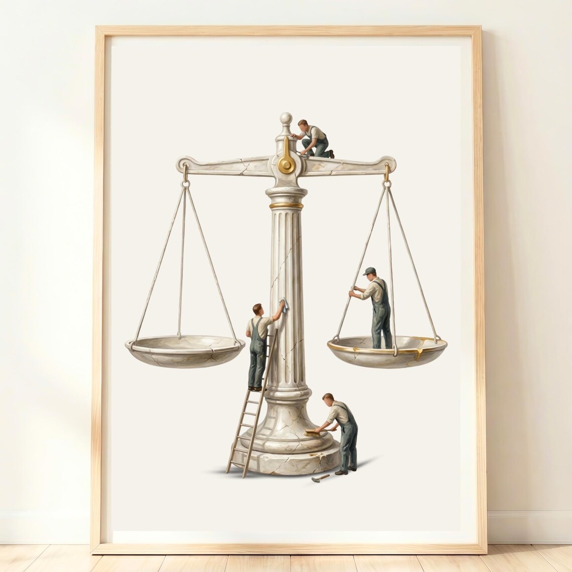 Libra Zodiac Scale Decor, Astrology Poster