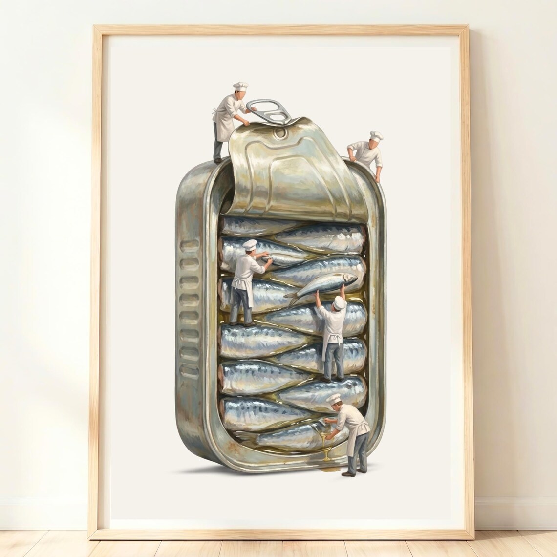 Sardines Poster Print, Mediterranean Food