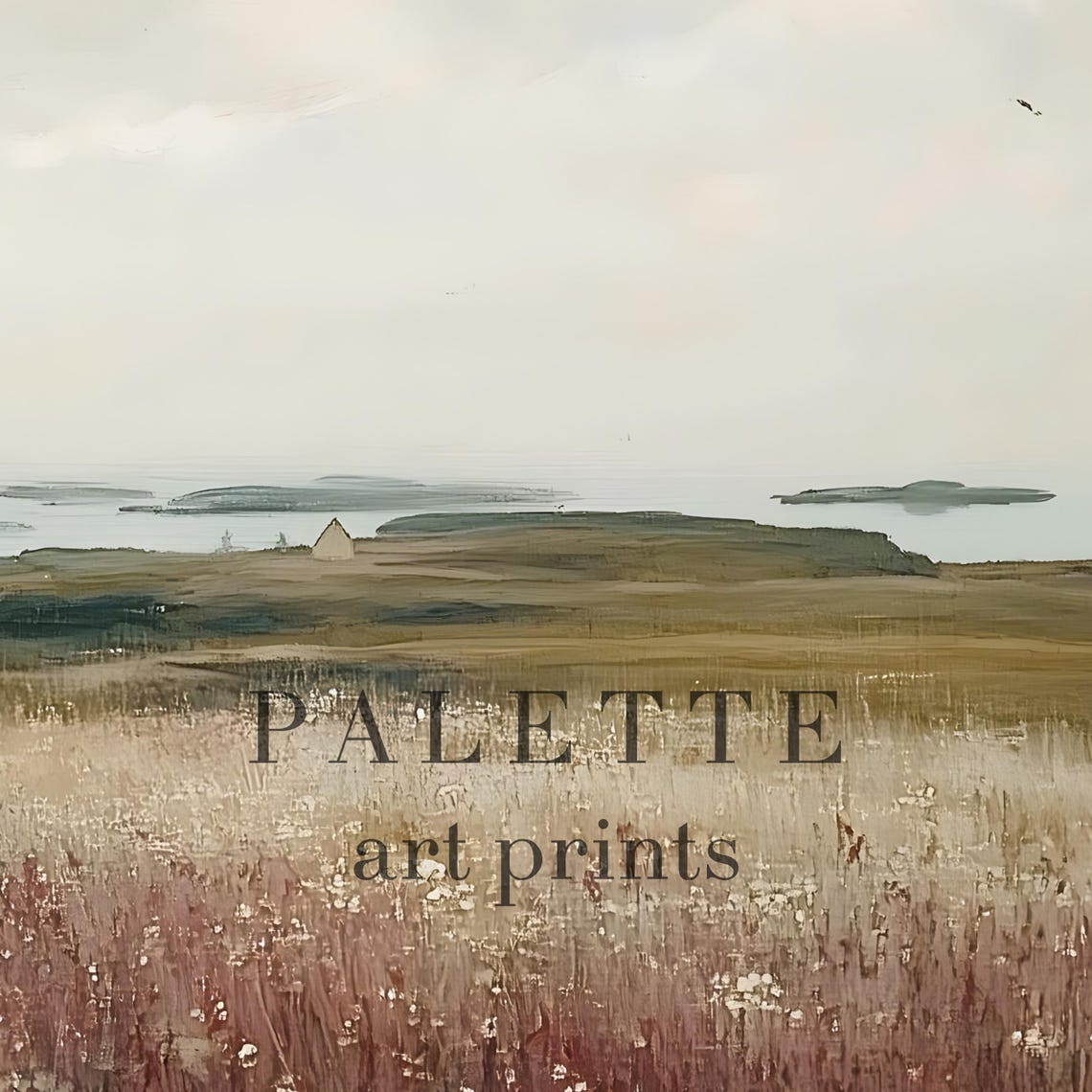 Coastal Wildflower Meadow Overlooking Sea and Islands Wall Art - Image 2