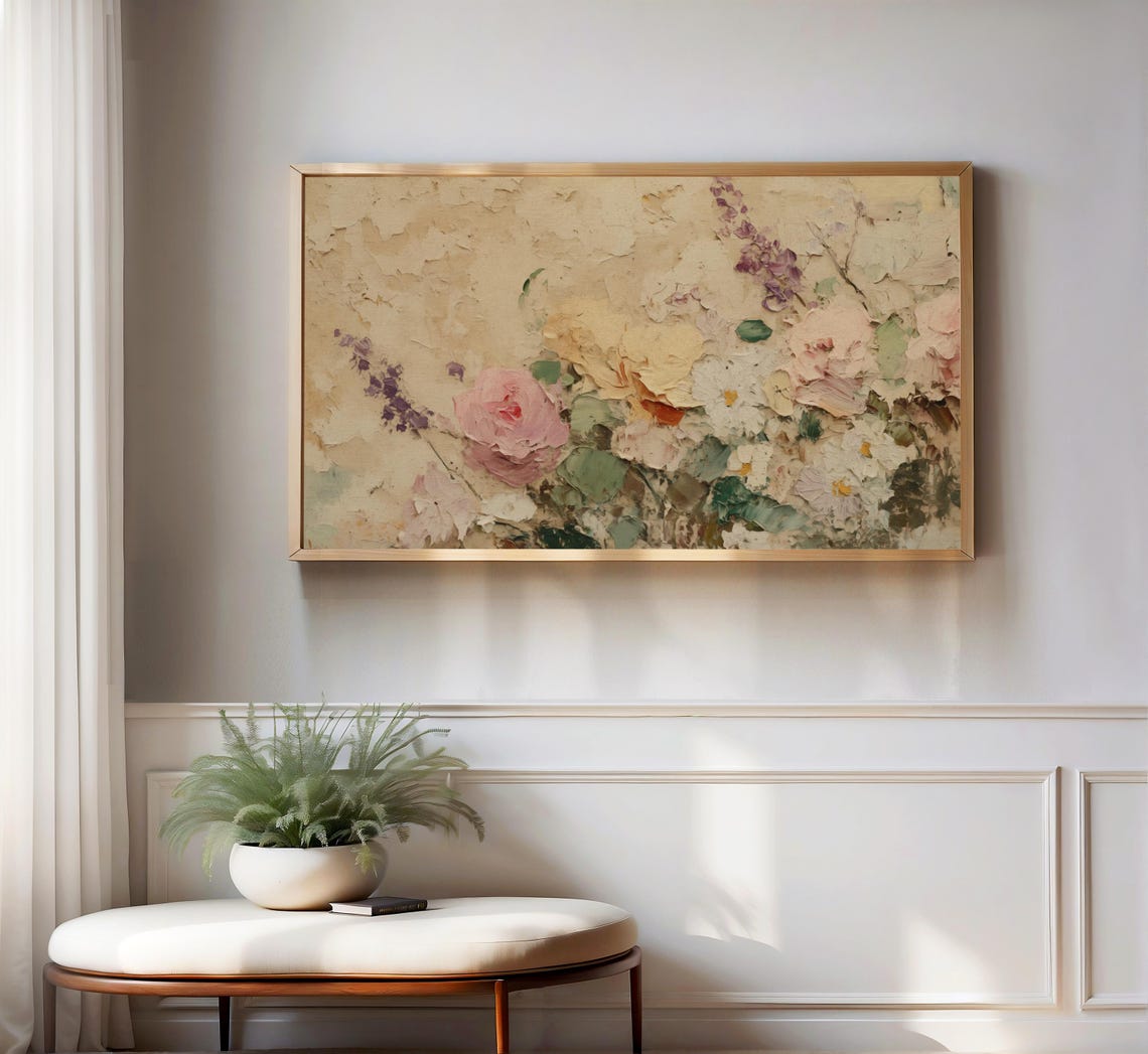 Vintage Garden Frame Tv Art Cottage Flowers Spring Scene Frame Tv Art Botanical Oil Painting Screensaver Mothers Day Tv0029 - Image 3