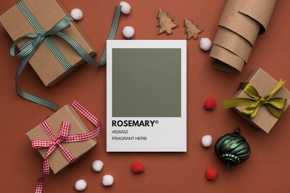 Rosemary Color Poster Print Great Color Scheme Minimalistic Design Holiday Trending Green Colour Print Office Wall Art