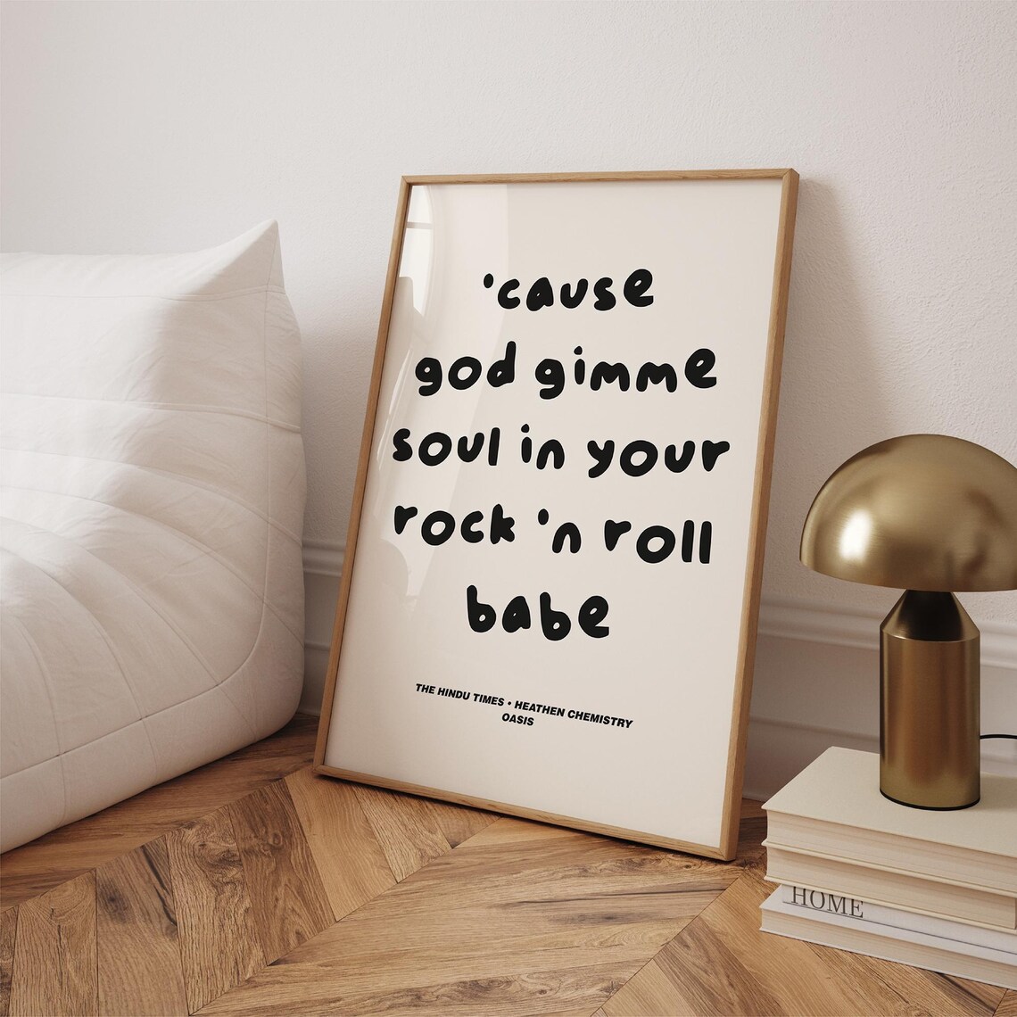 Oasis Heathen Chemistry Rock N Roll Babe Music Lyric Art Poster