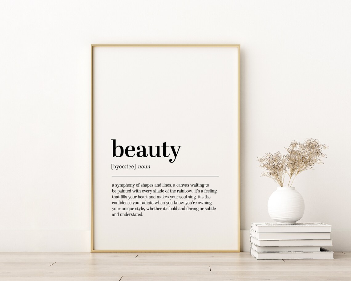 Beauty Symphony of Shapes Dictionary Definition Minimalist Poster