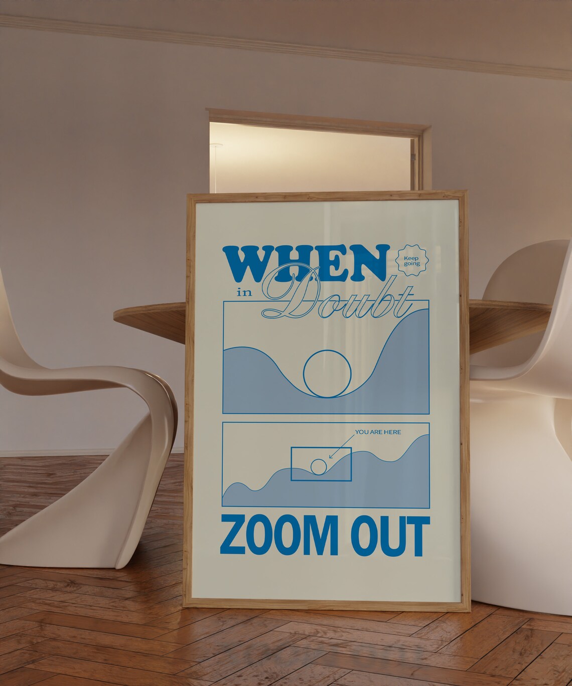 When In Doubt Zoom Out Retro Quote Poster - Image 5