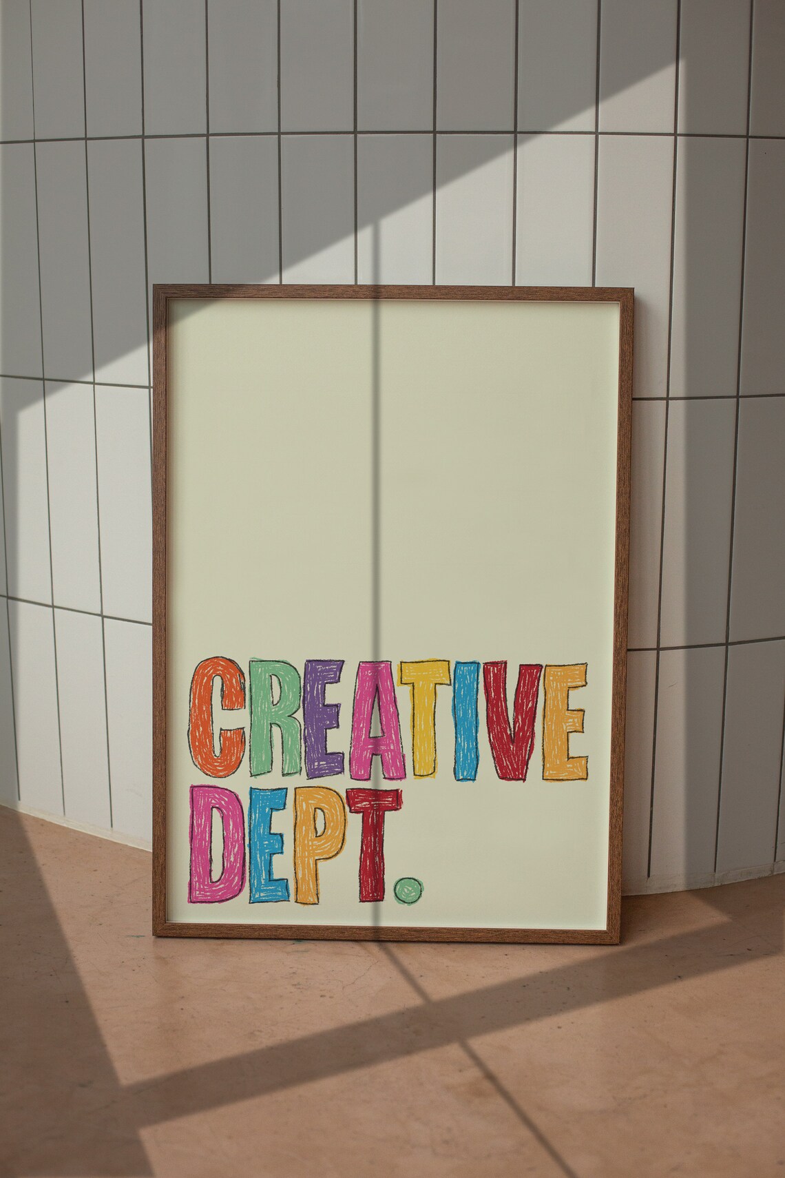 Creative Dept Retro Typography Poster, Modern Decor - Image 5