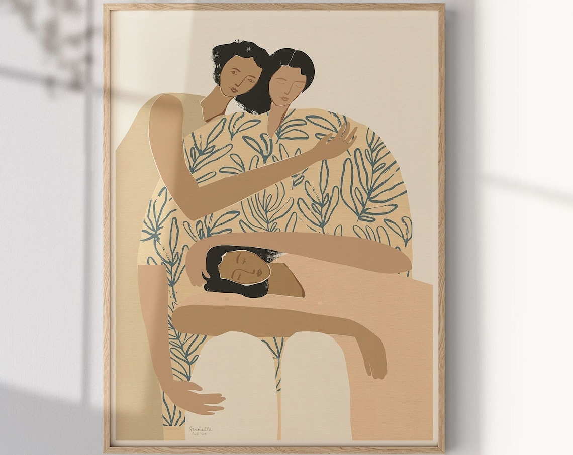 Abstract People Home Decor Wall Art Print