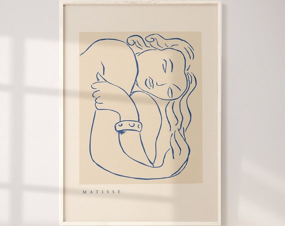 Henri Matisse Sleeping Woman Print Vintage La Gerbe Exhibition Poster