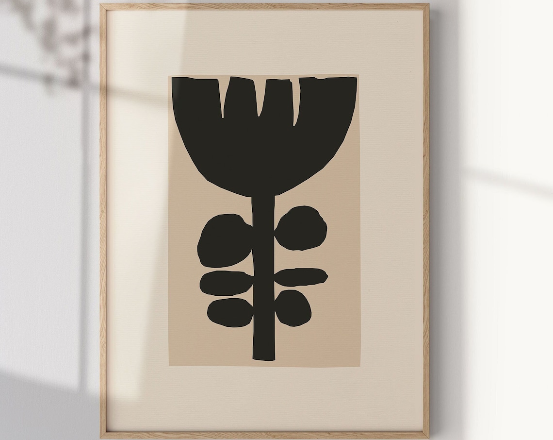 Abstract Floral Print, Minimalist Botanical Art