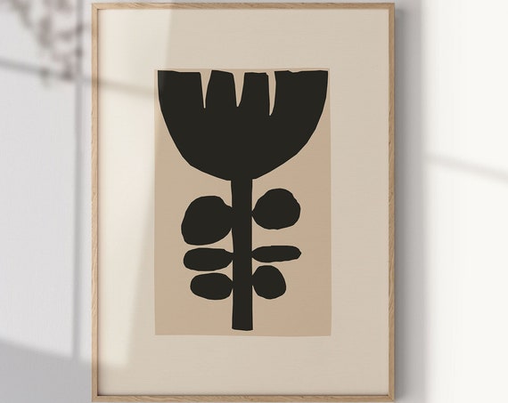 Abstract Floral Print, Minimalist Botanical Art