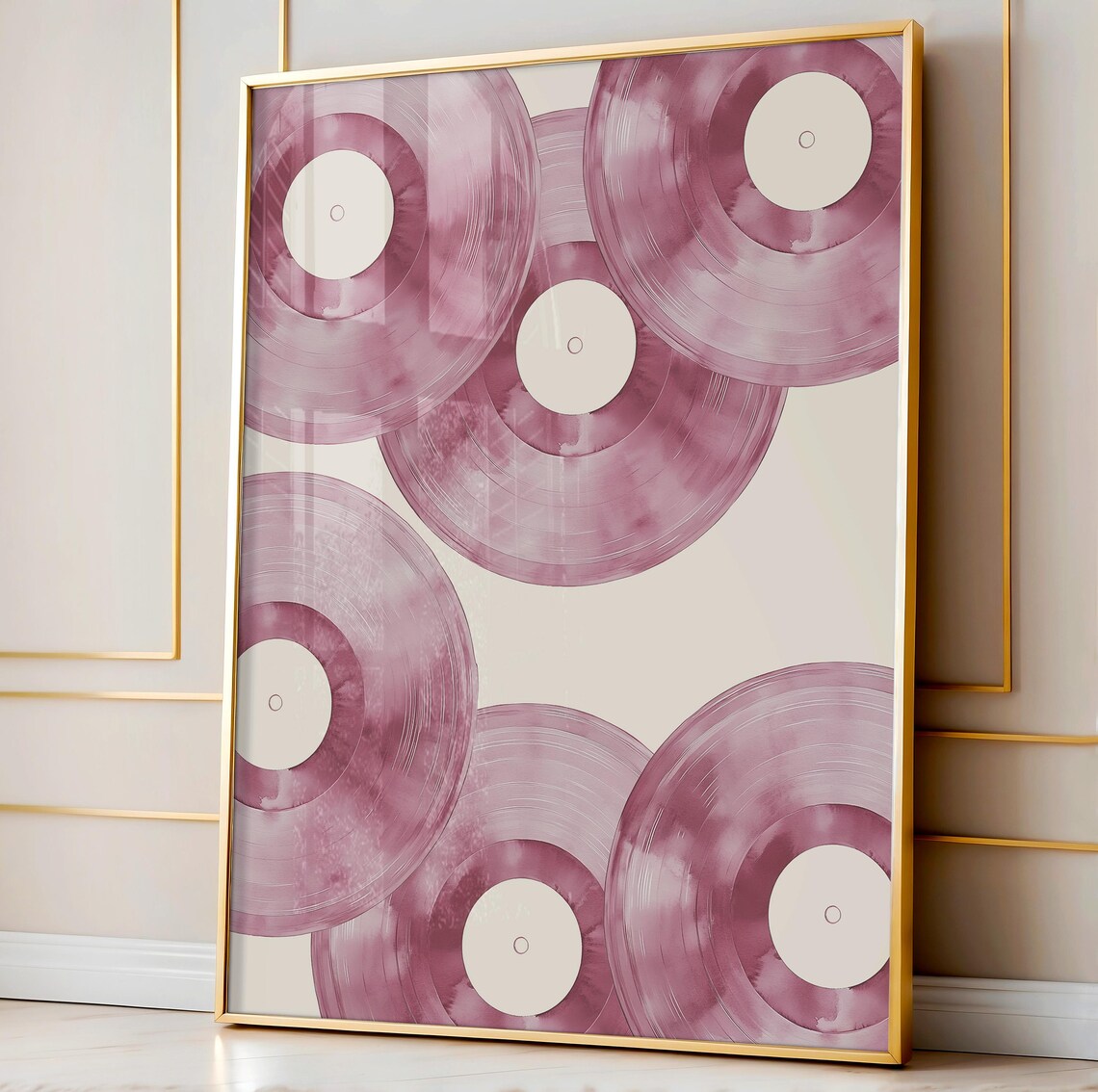 Pink Vinyl Record - Retro Music Poster, Maximalist - Image 5