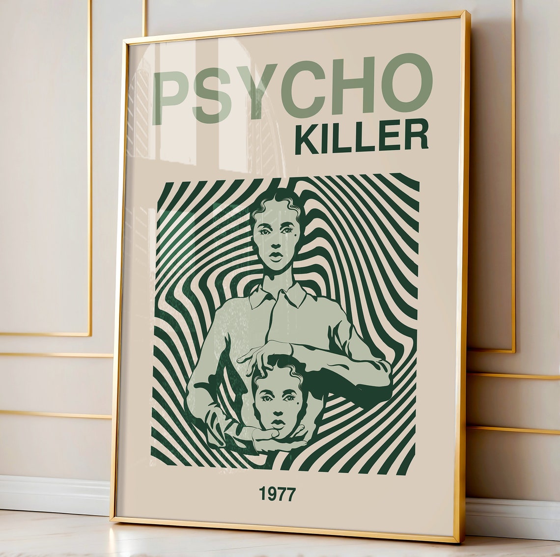 Psycho Killer Retro Psychedelic Poster