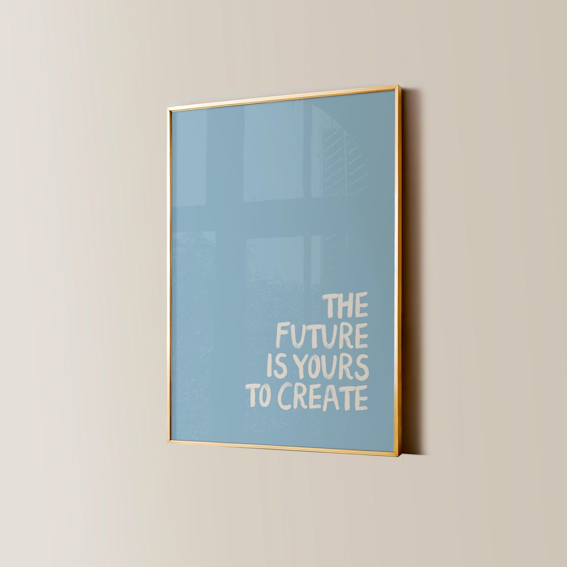 Blue Inspirational Print Trendy Light Blue Maximalist Print Positive Quotes Apartment Decor Aesthetic Room Decor Motivational Poster - Image 3
