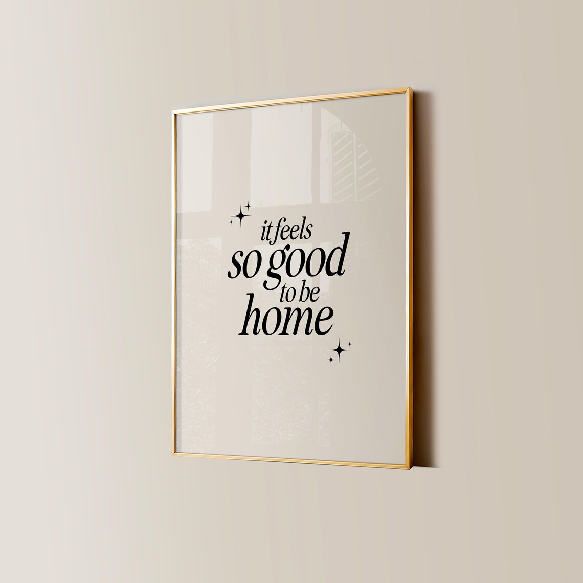 Good To Be Home Typography Wall Art, Neutral Poster - Image 4