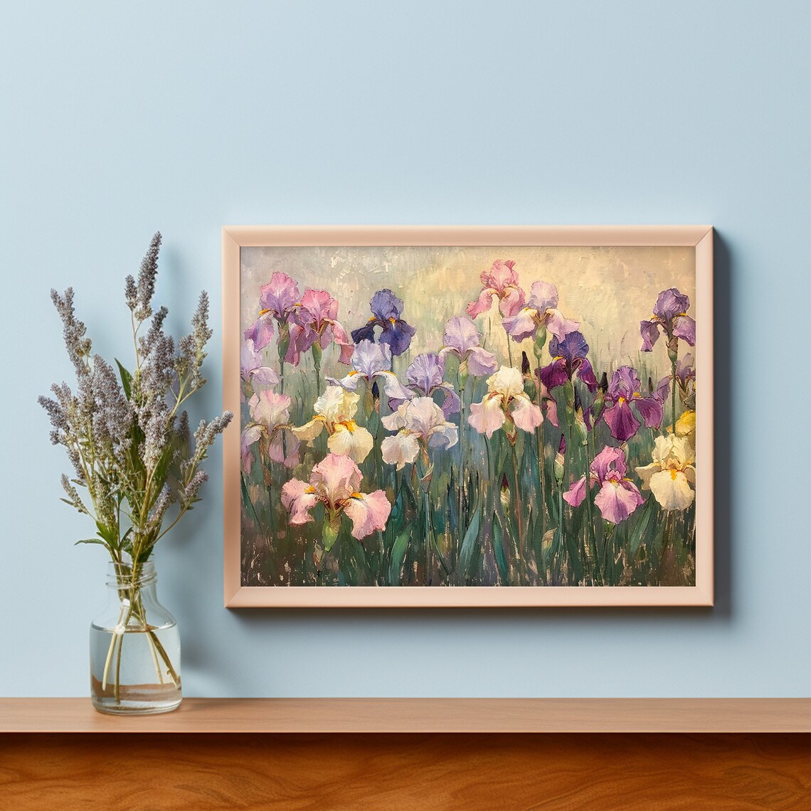 Iris Wildflowers Garden Wall Decor Art Print - Image 3