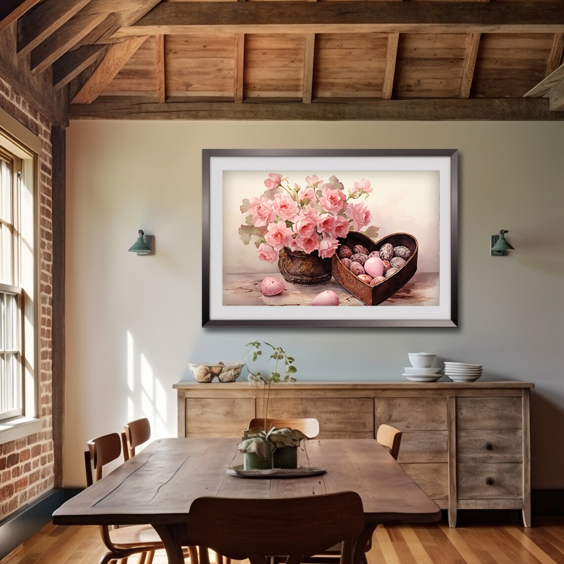 Roses Heart Chocolate Box Valentine Wall Art Print - Image 5