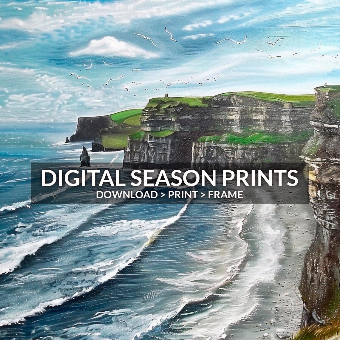 Cliffs Of Moher Ireland Seascape Ocean Waves Coastal Wall Poster - Image 4