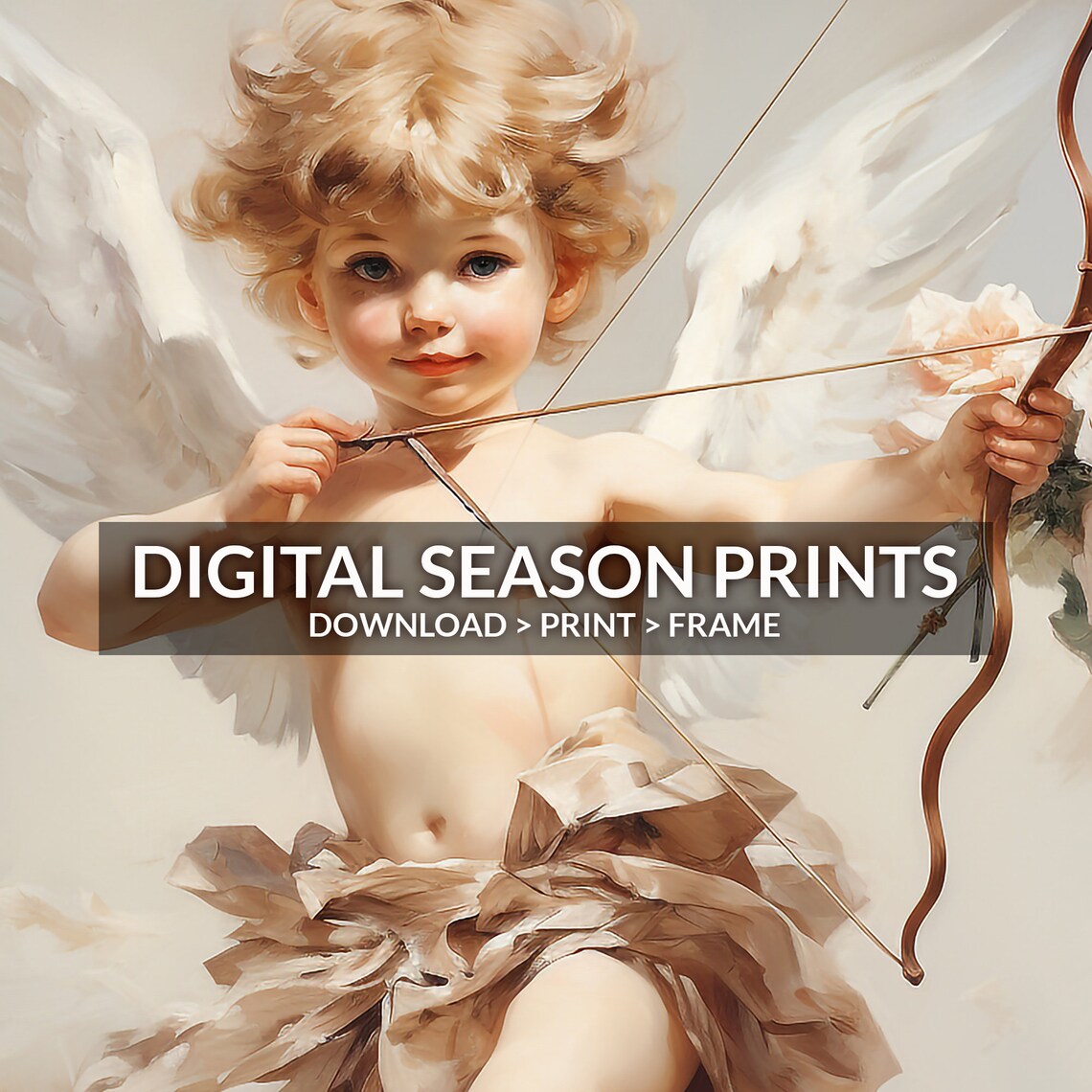 Valentine Cupid Romantic Painting Art Print - Image 6