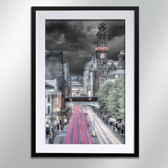 Manchester Oxford Road Signed Art Print, Cityscape