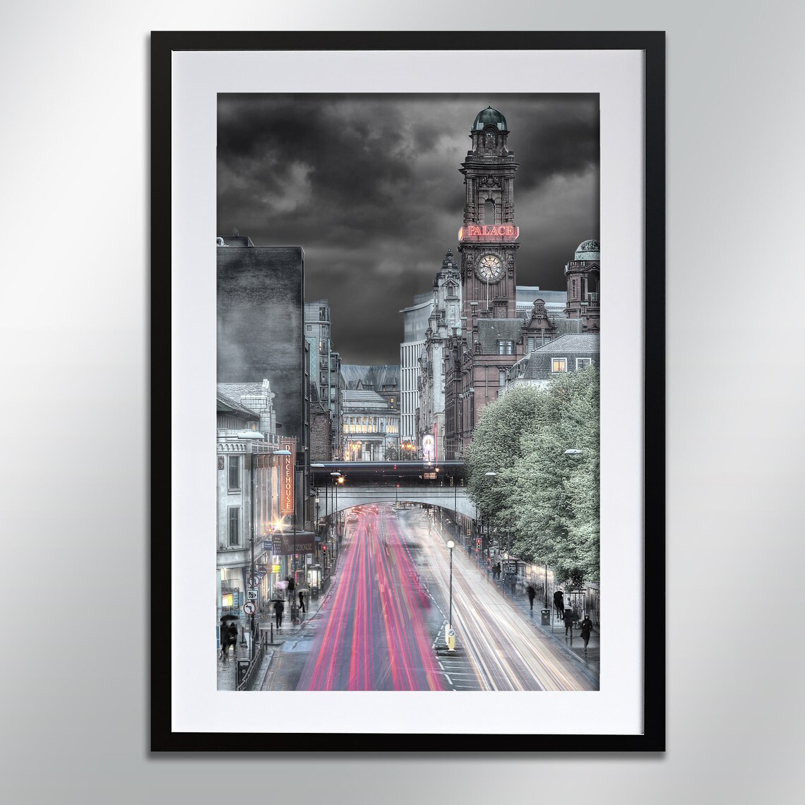 Manchester Oxford Road Signed Art Print, Cityscape