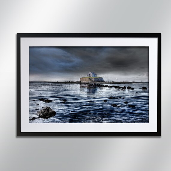 St Cwyfans Church Signed Print Seascape Wall Art Cityscape Photography