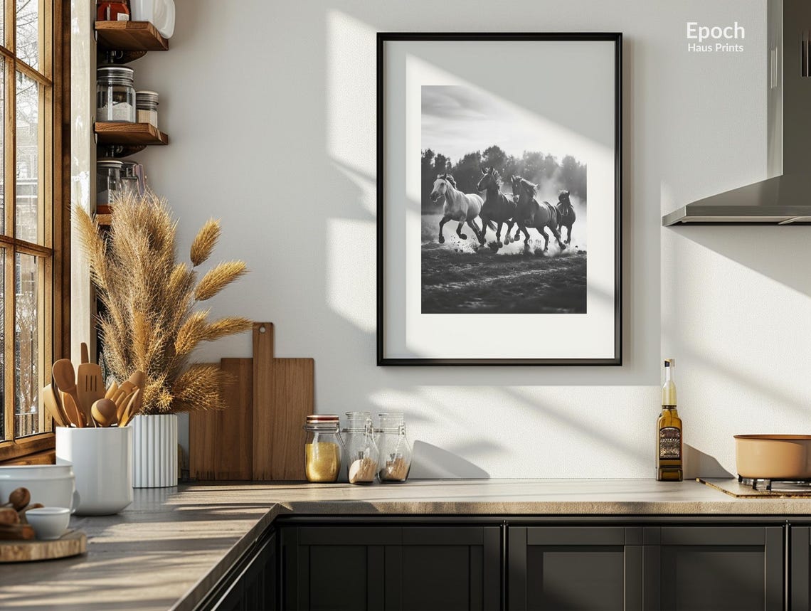 Wild Horses Running Photo Print, Wildlife Poster - Image 3