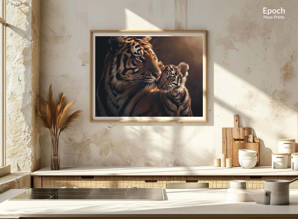Tigress And Cub Motherhood Photo, Poster Print - Image 2