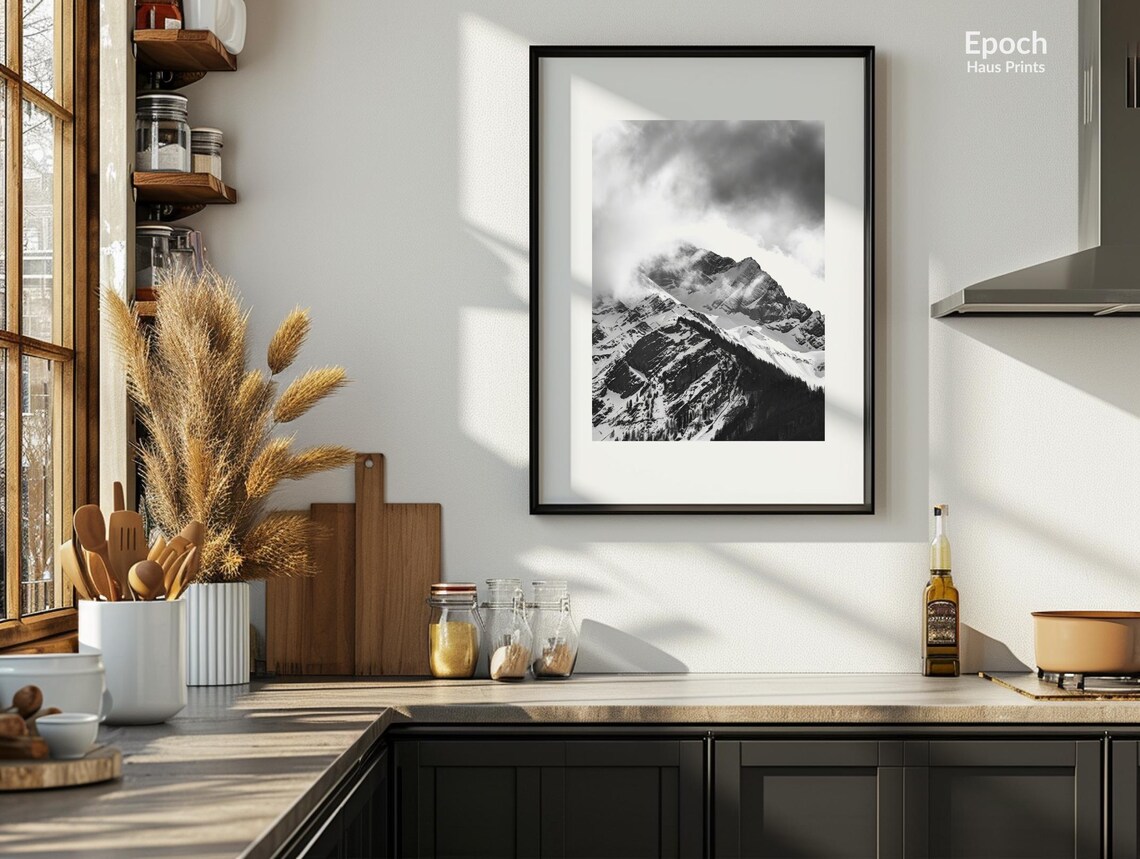 Swiss Alps Mountain Range, Beautiful Landscape Print - Image 3