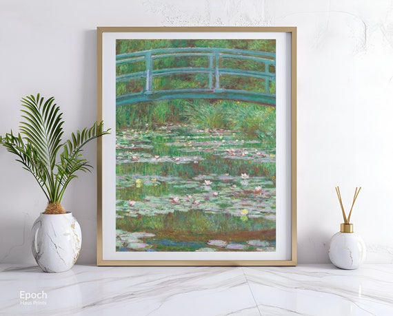 Claude Monet's Japanese Footbridge, Impressionist Poster